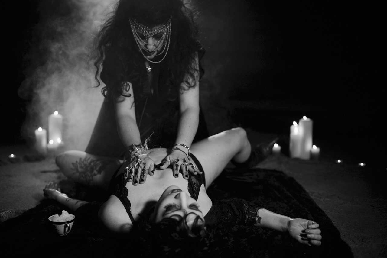 Spit and Ashes by Maria Beatty. A lesbian queer BDSM video. Cinematography by Jo Pollux.